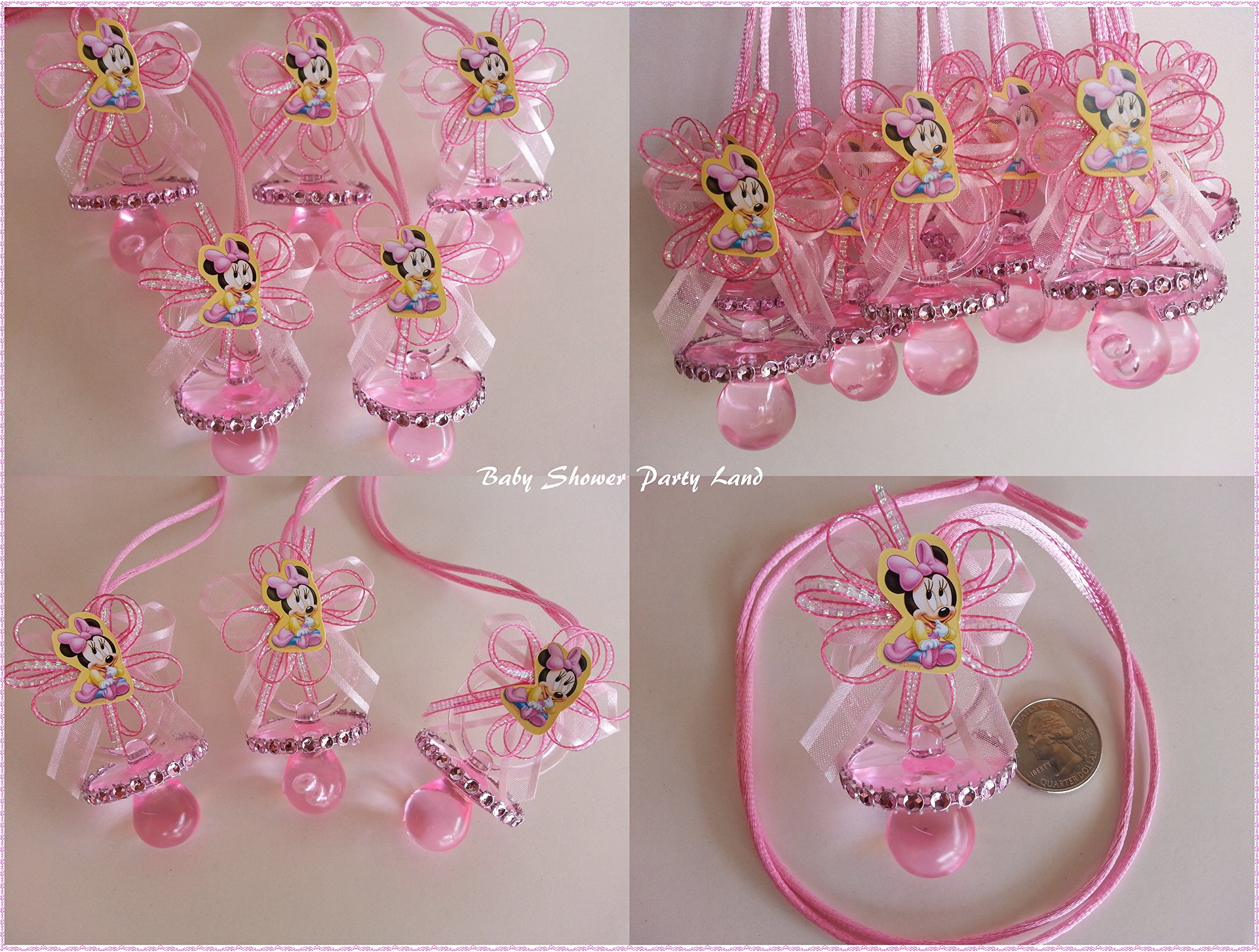 12 Minnie Mouse Pink Fillable Bottles Baby