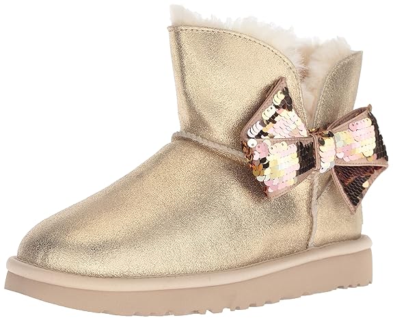 UGG Damenschuhe - Stiefeletten MINI SEQUIN BOW - Gold - 39 EU/6 UK