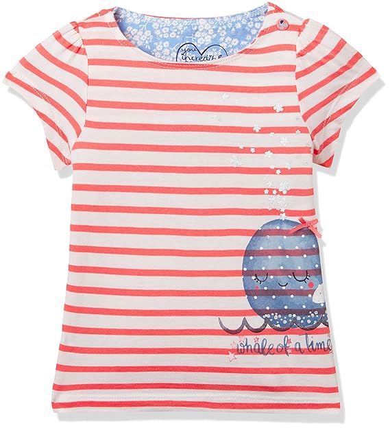 Baby Girls Striped Regular Fit T-Shirt