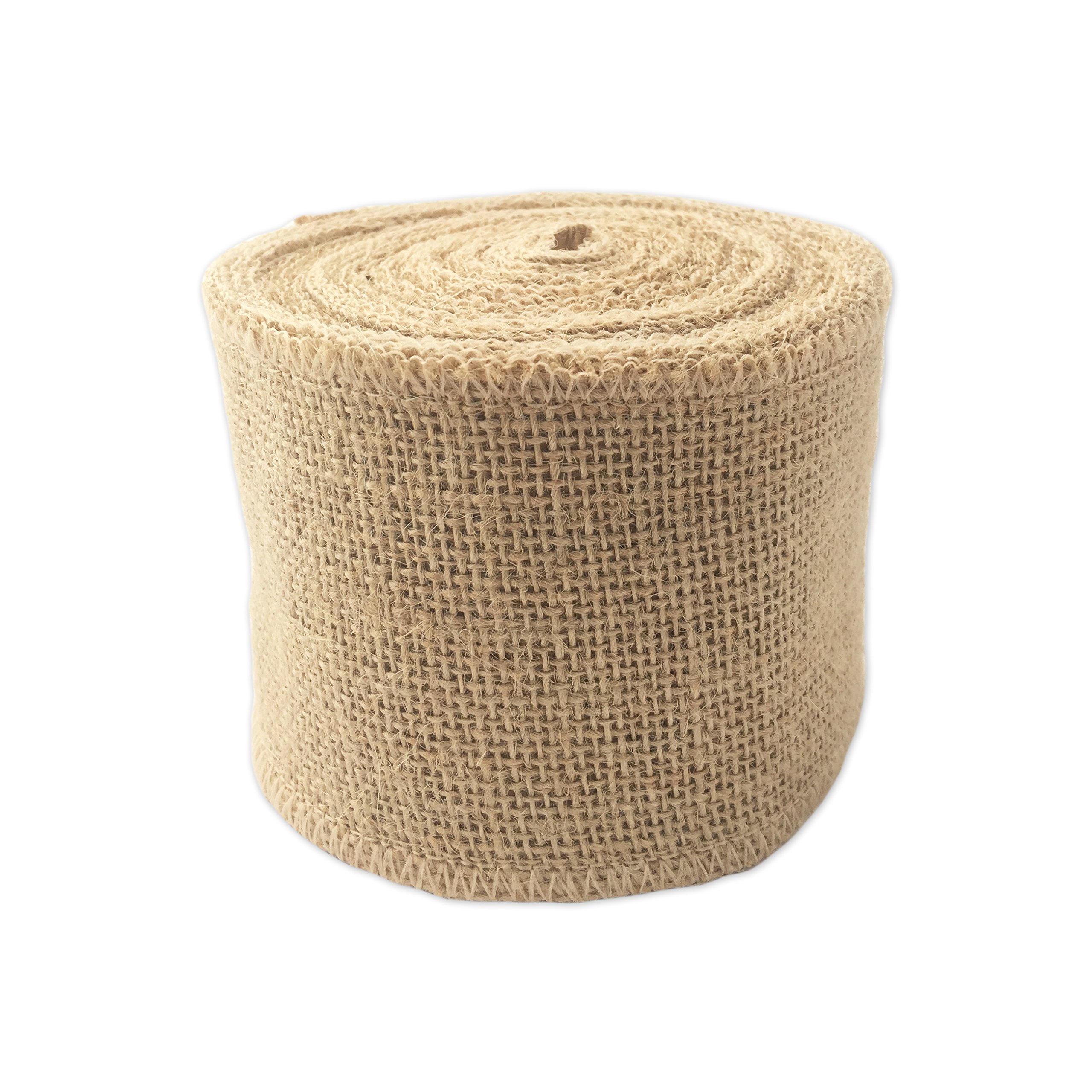 LWR CRAFTS Natural Burlap Ribbon 10 Meters (8cm)
