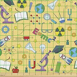 Ambesonne Science Party Fabric by The