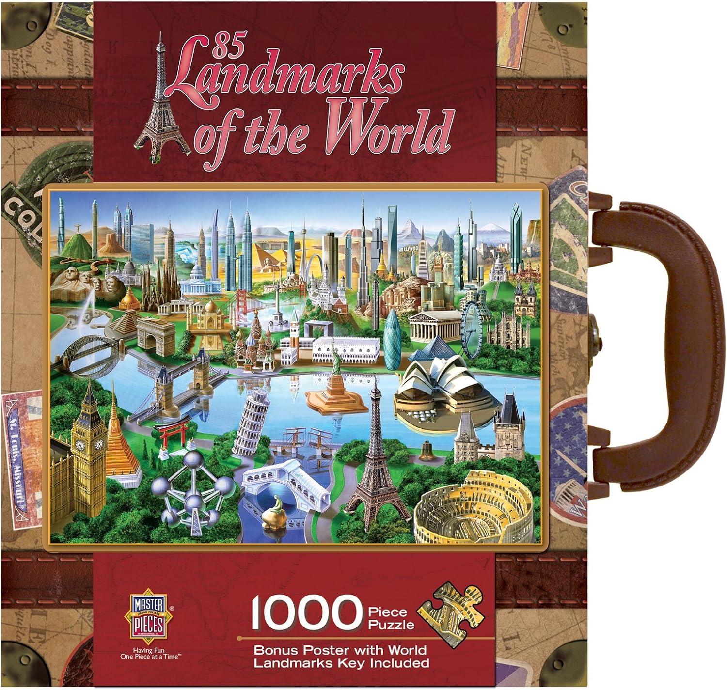 MasterPieces Puzzle Company Landmarks of the World Suitcases Jigsaw