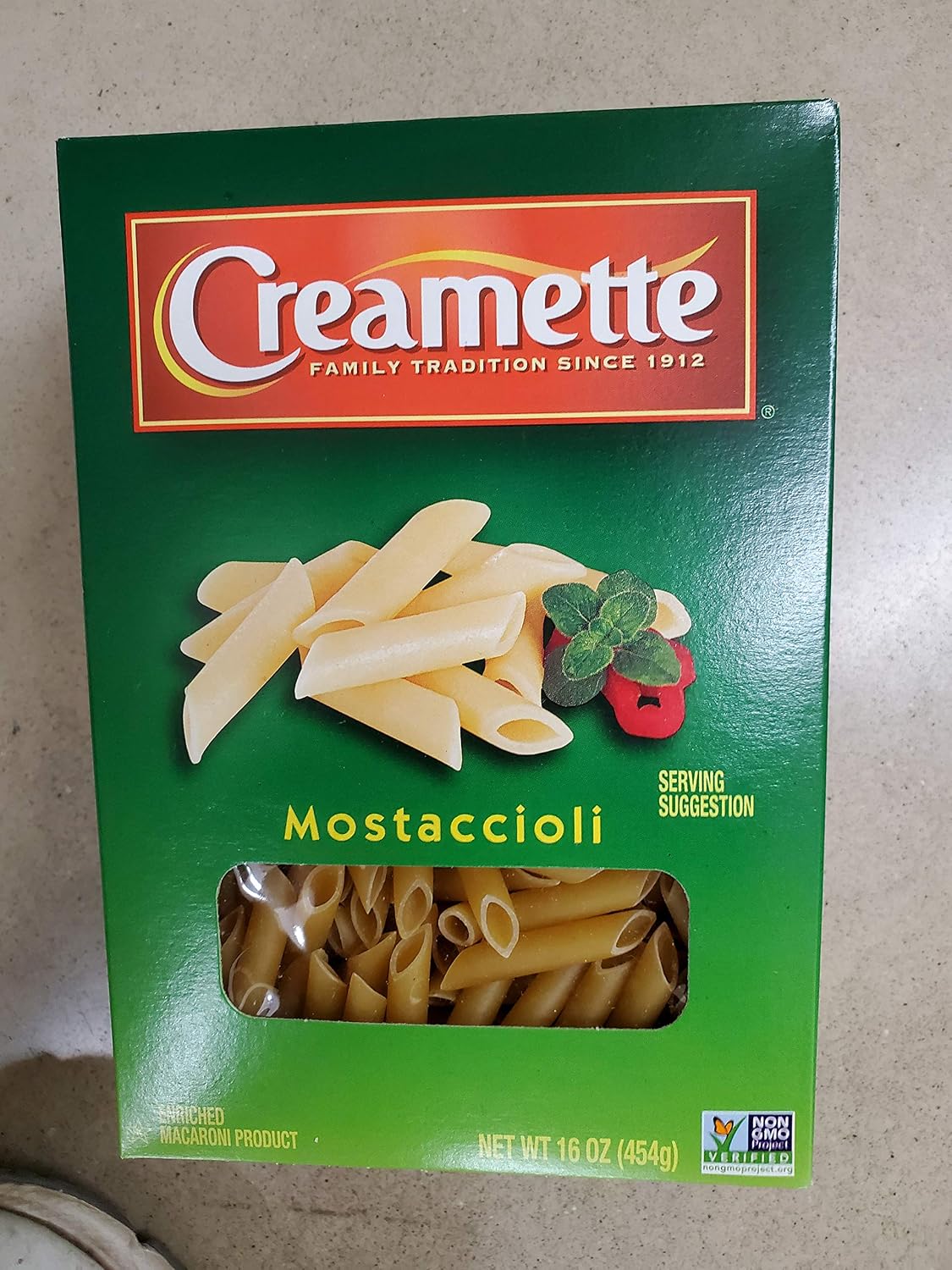 Creamette enriched macaroni product, mostaccioli (015100000393)