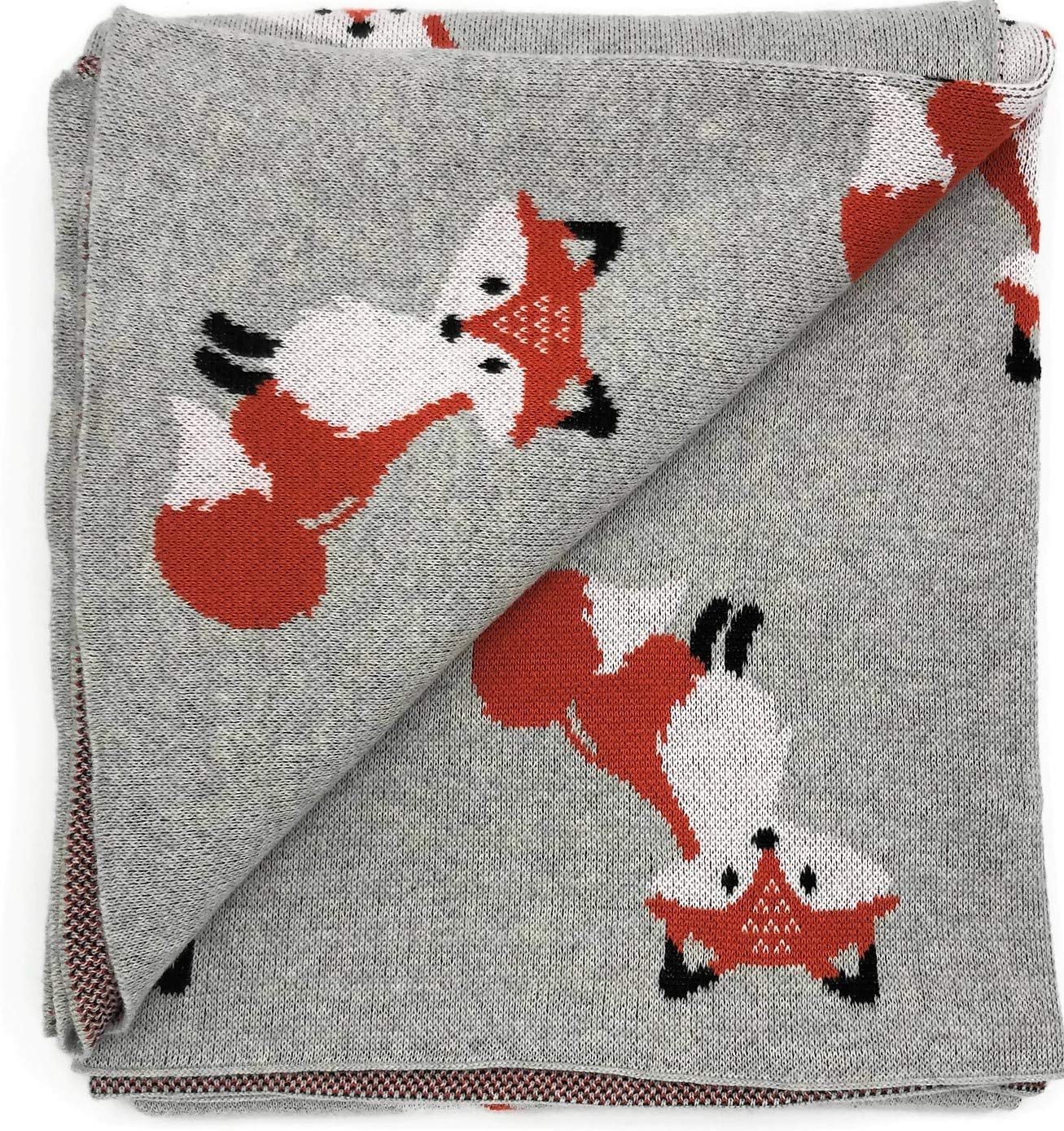 X 45インチ B07nv923kg 子供用スローブランケット Frolics 55インチ キッズコレクション ベビーフォックスグレー 毛布ブランケット おすすめ