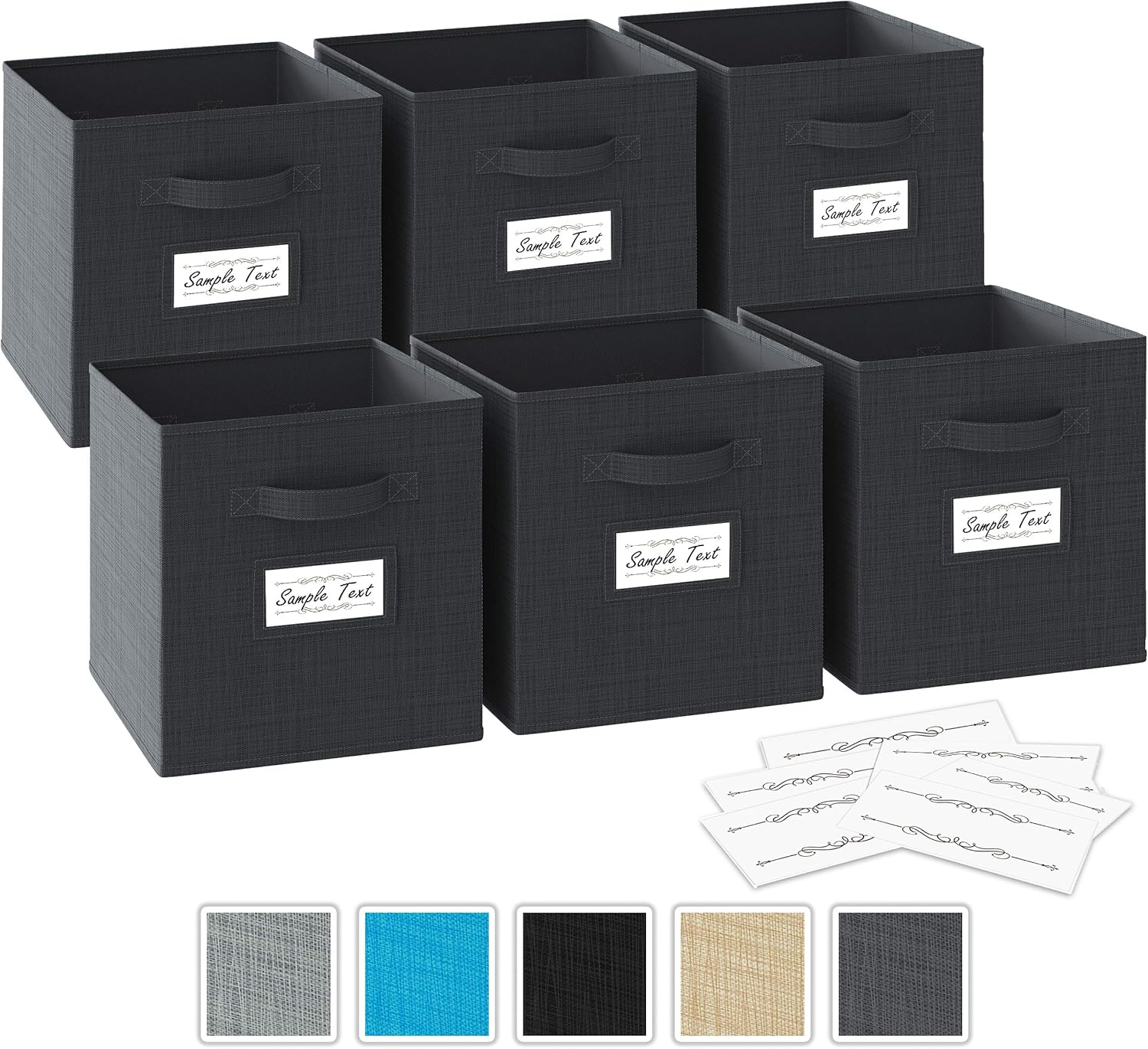 Neaterize Printed Fabric Storage Cubes 500CLP Dark Grey Amazon.co.uk