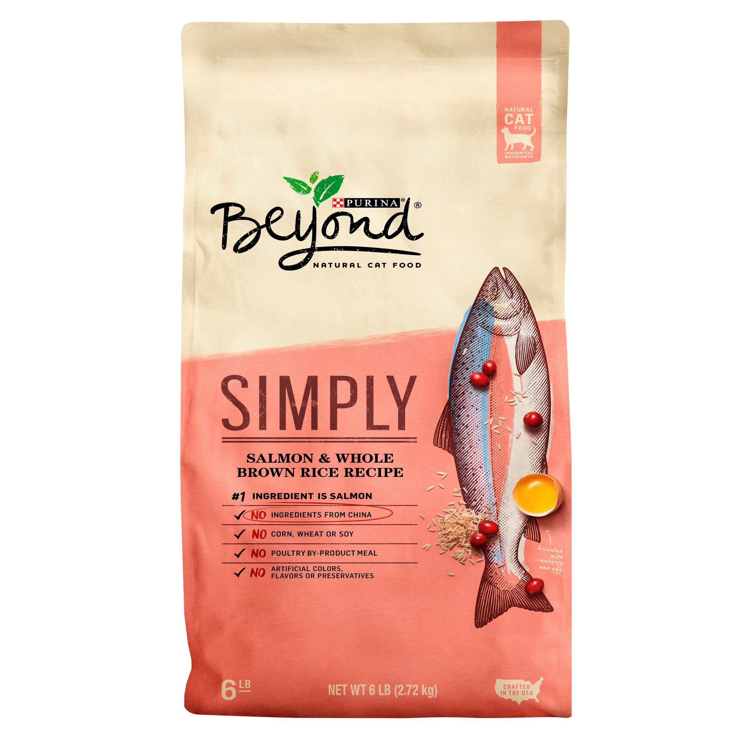 Purina Beyond Simply Salmon Whole Brown Rice Recipe Adult Dry Cat Food