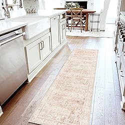 BILEEHOME Pink Boho Runner Rugs for Hallway Kitchen