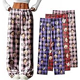 Flannel Pajamas Customized, Custom Pet Face Pajama Pants, Personalized PJ Pants with Photo, Christmas Pants for Men Women