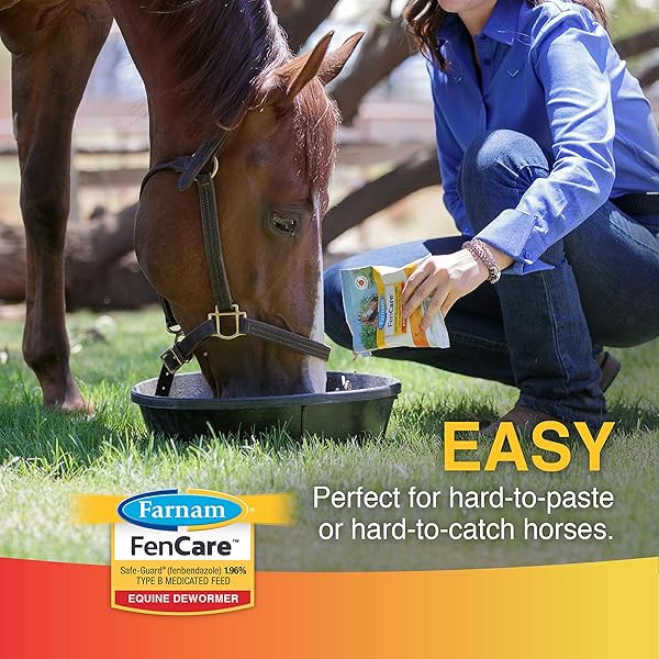FARNAM FENCARE SAFE-GUARD (FENBENDAZOLE) 1.96% TYPE B MEDICATED FEED EQUINE DEWORMER 5 OUNCES