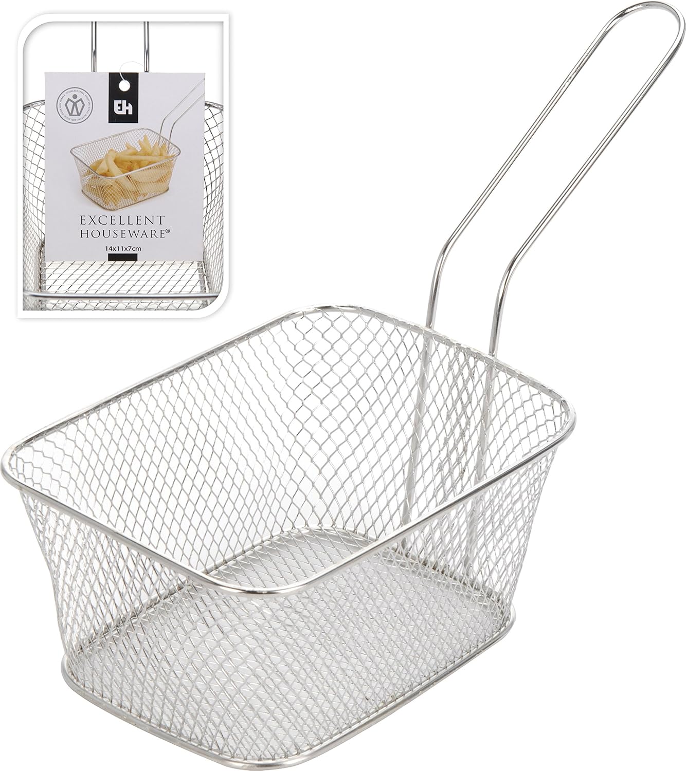 Stainless Steel 14x11cm Wire Chip Chips Fry Fries Lifter Serving Basket (Set of 6) Amazon.co.uk