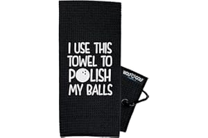 WOLF GOLF TOWELS Bowling Towel | I Use This Towel to Polish My Balls Bowling Towel | Funny Bowling Towel | Bowling Ball Towel | Bowling Accessories for Men | Bowling Gift