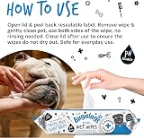 BUGALUGS Wrinkle Wipes for Dogs 80 Biodegradable Skin Care Paw Ear Face view 8