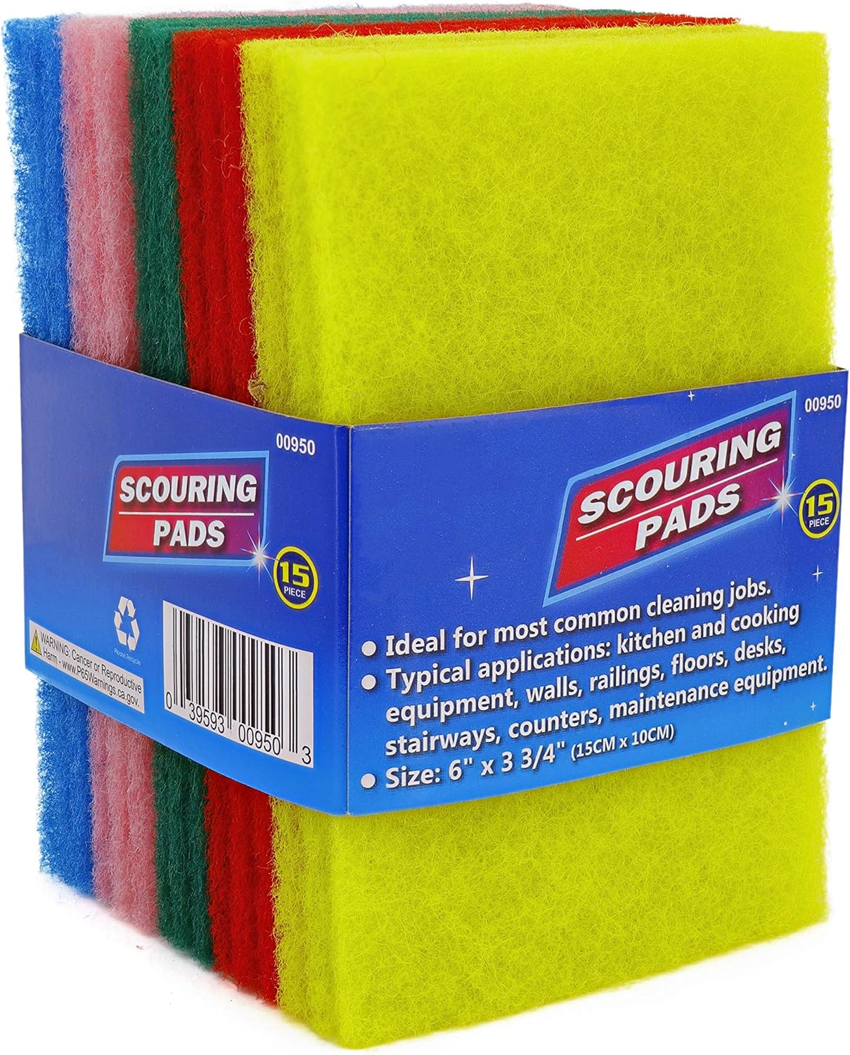 Multipurpose Scouring Pads Heavy Duty Household, Non Scratch Scouring