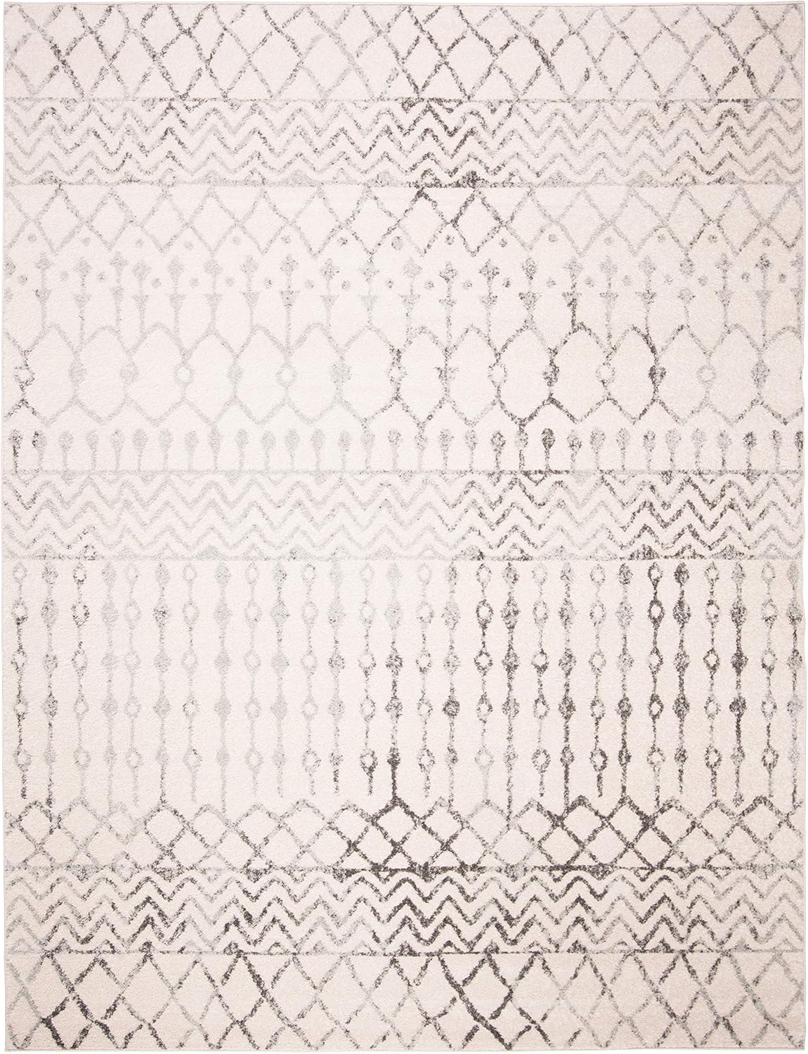 2 X 8 Safavieh Tulum Collection Tul270a Boho Moroccan Distressed Runner Ivory Grey Runners Home Kitchen Malibukohsamui Com