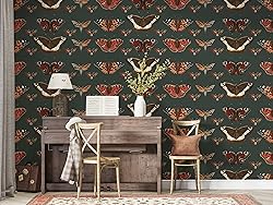 Muravie Vintage Butterflies Art Deco Wallpaper