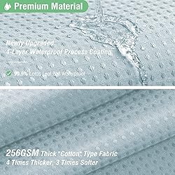 Dynamene Fog Blue Fabric Shower Curtain for