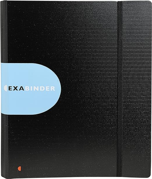 Exacompta 51234E Ringbuch Exabinder aus festem PP 2.8 mm mit 4 Ringen in D-Form 30 mm, Rücken 50 mm, Exabinder, für DIN A4 Üb