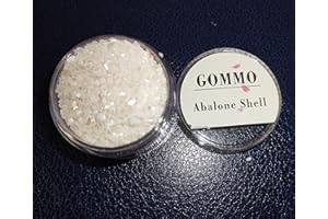 GOMMO Mother of Pearl Crushed Flake 2oz Shell Inlay Supplies for Woodcrafts,Luthiers and Hobbies (2 oz 2~3mm Size)