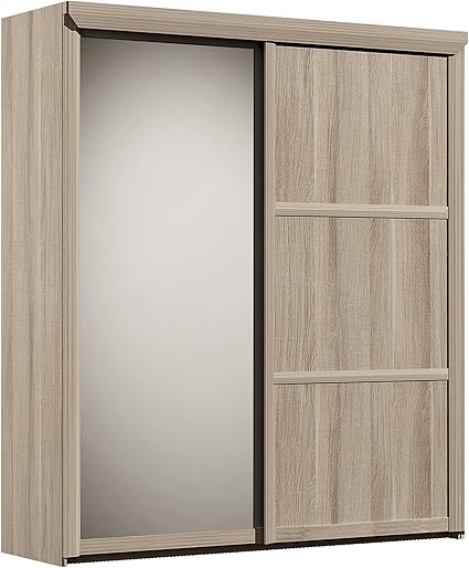 Gami Belem Armoire Avec 2 Portes Coulissantes Et Dejoue Miroir Panneaux De Particules Frene Cuivre Chocolat Amazon Fr Cuisine Maison