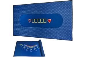 BALIKEN WaLiken 36x18 Inch Texas Holdem Poker Mat & Blackjack Felt, Flannel Double Sides Dust Proof Professional Gambling Tablecloth