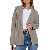 ANRABESS Womens Sweater Blazer 2025 Fall Cardigan Chunky Knit Jacket Coats