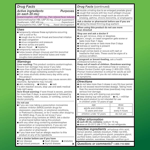AMAZON BASIC CARE TUSSIN SEVERE CF MAX SYRUP, MULTI-SYMPTOM COUGH, COLD AND FLU LIQUID MEDICINE, NON-DROWSY, RELIEVES COUGH, SORE THROAT, BODY ACHES, FEVER, NASAL AND CHEST CONGESTION, 8 FL OZ