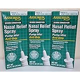 Nasal Relief Spray, Pump Mist, Anti-drip, Severe Congestion, (Oxymetazoline HCI ) 12 Hours, 3 Pack.