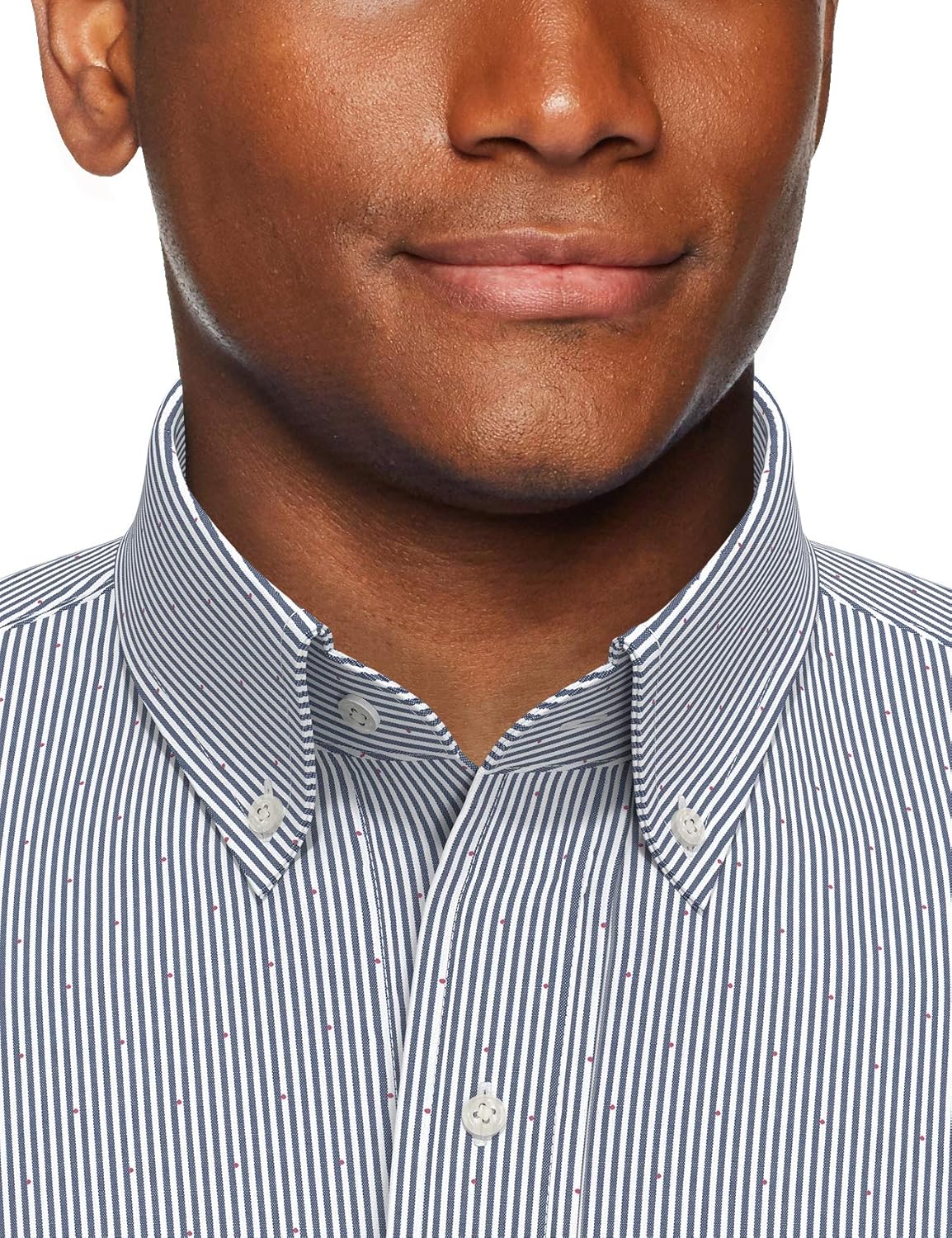  Brand - Buttoned Down Men's Classic-Fit Stripe Dress Shirt, Supima Cotton Non-Iron: Clothing