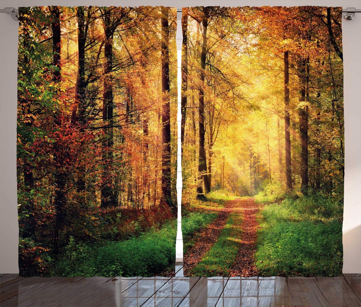 Best living room curtains with woods