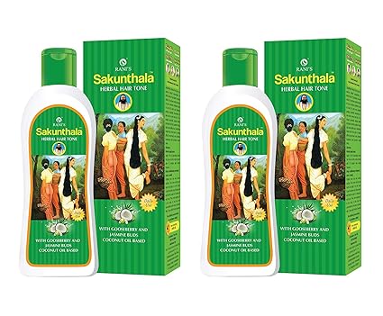 Sakunthala Herbal Hair Tone (with Gooseberry, Jasmine Buds & Coconut Oil based Hair Oil) - 80 ml (Pack of 2)