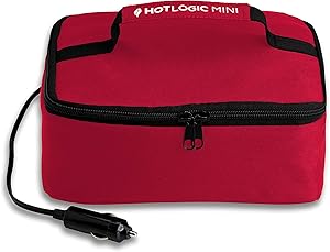 HOTLOGIC Portable Personal 12V Mini Oven, Red