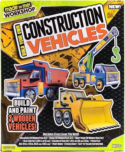 wooden construction vehicles