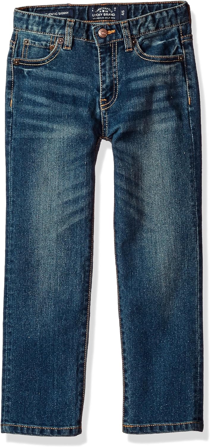 Lucky Brand Boys' 5-Pocket Skinny Fit Denim Jean: Clothing