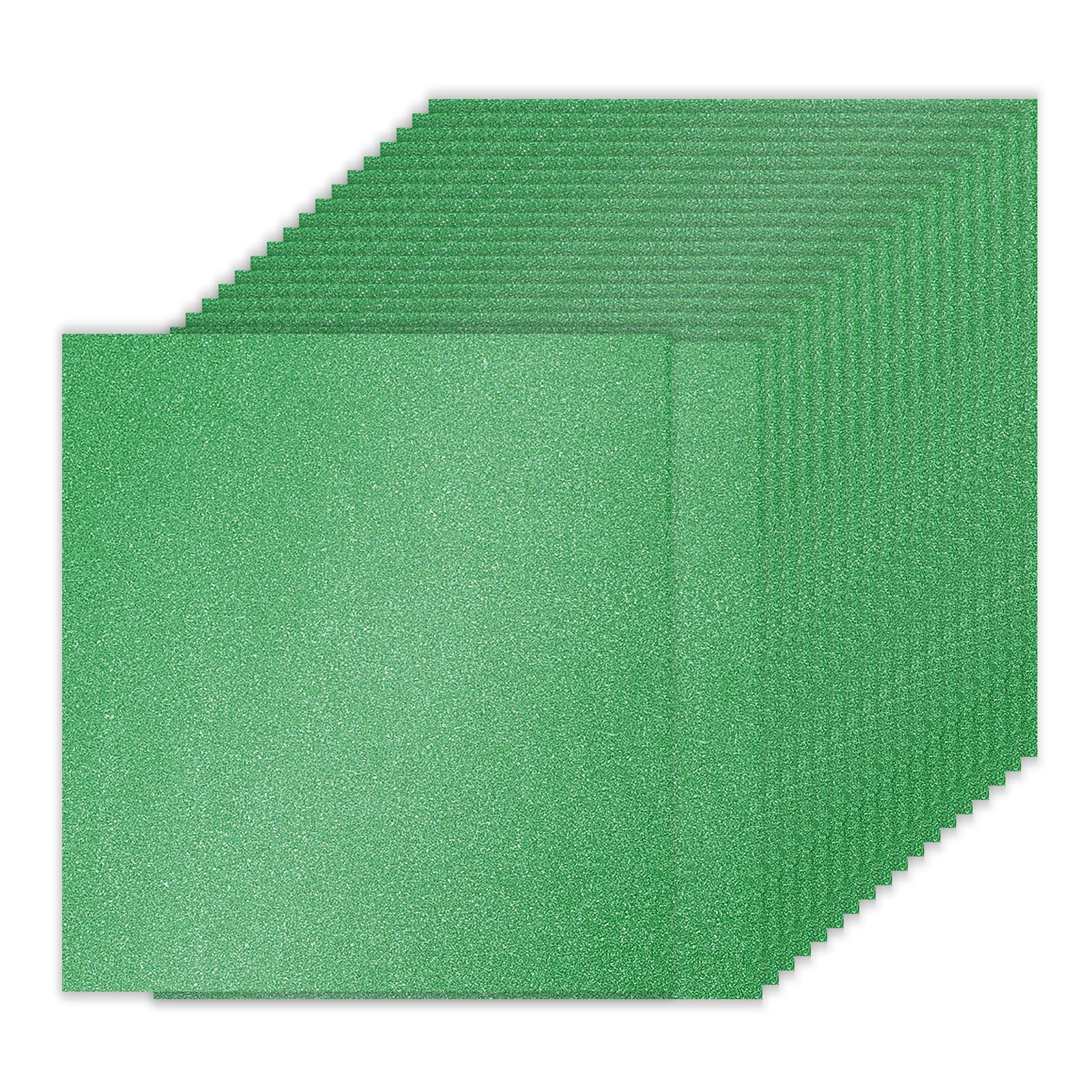 PATIKIL 40Sheets Green Glitter Cardstock Paper, 12 x 12 in 250gsm Square Premium Sparkly Paper Craft Cardstock Paper for Scrapbook Card Making DIY Art Projects Wedding Party