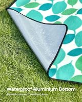 SONGMICS GCM78Y XXL Fleece Picnic Blanket 200x200 cm Waterproof view 4