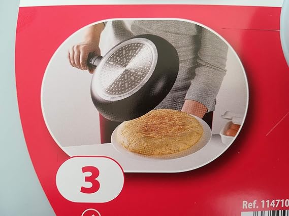 LCQI Tapa Volteatortillas Dar Vuelta Gira Tortilla Patata (Blanca ...