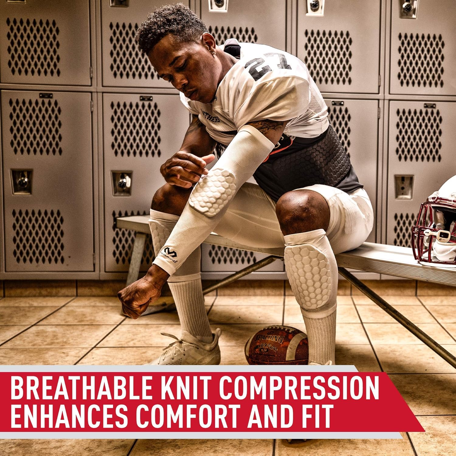 Knee Compression Sleeves: McDavid Hex Knee Pads Compression Leg Sleeve for Basketball, Volleyball, Weightlifting, and More - Pair of Sleeves: Sports & Outdoors