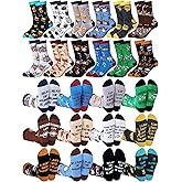 Breathffy 12 Pairs Funny Drummer Socks Christmas Music Gift for Men Women Novelty Breathable Cotton Drummer Crew Sock Percussion for Christmas Stuff Gifts Ideas