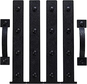 KurbAppeel Vintage Magnetic Garage Door Decorative Hardware Hinges and Handle