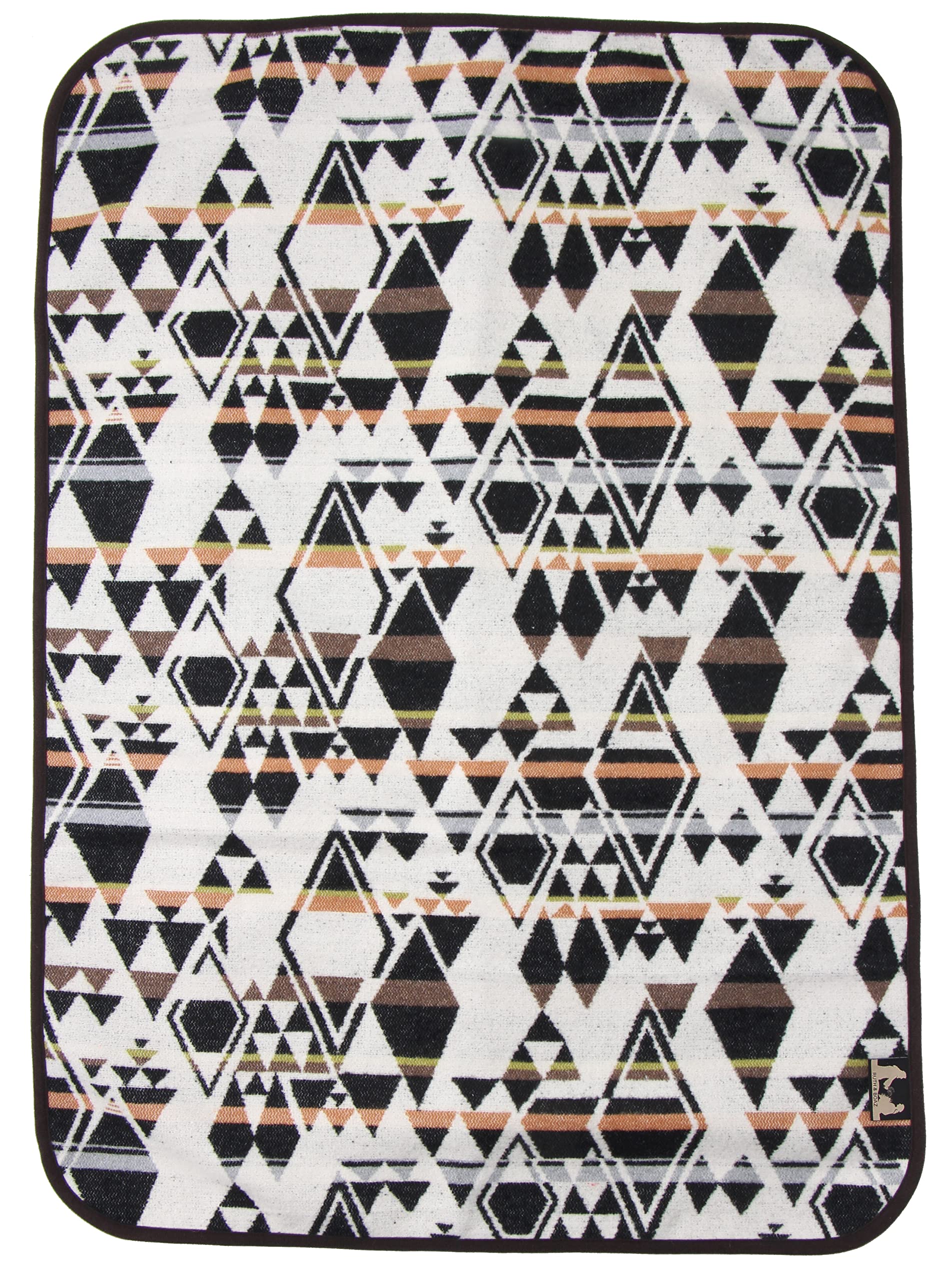 Ruth&Boaz Outdoor Wool Blend Pet Blanket Ethnic Inka Pattern (S-Snow)