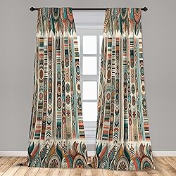 Ambesonne Bohemian Window Curtains Pack of