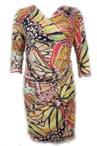 Unbekannt F & e Kleid mit 3/4 Arm vorteilhafter Schnitt mehrfärbig 36
