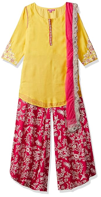 Girls' Straight Regular Fit Salwar Suit Set