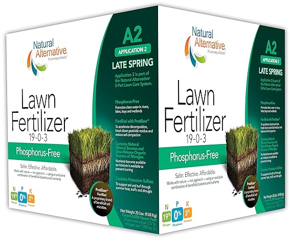 Amazon.com : Natural Alternative Late Spring Lawn Fertilizer 19-0-3