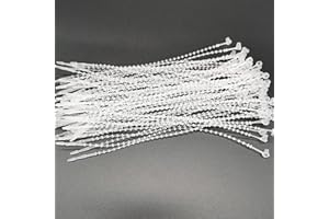 OVENOT Lucas shops 5" Pin Adjustable Security Beaded Loop Tie Plastic Paper Prices Tag Fasteners(1000pcs)