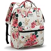 Kinmac Laptop Backpack for Women and Men, Large Capacity Travel Backpack for 15.6 inch Laptop Computer (Peony)