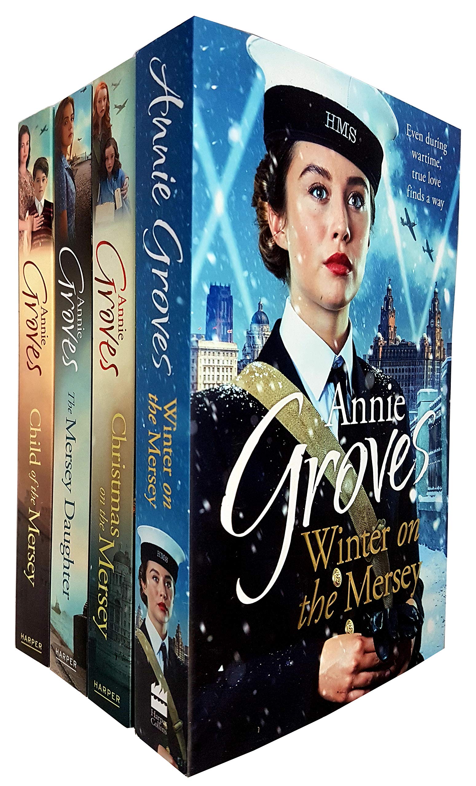 Annie Groves Empire Street Series 4 Books Collection Set Child Of The Mersey Christmas On The Mersey The Mersey Daughter Winter On The Mersey Amazon Co Uk Annie Groves Child Of The Mersey By