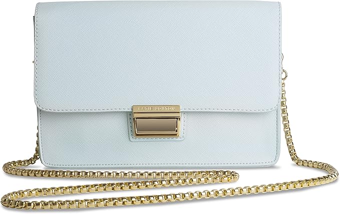 powder blue clutch bag