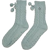 Columbia Women's Pom Pom Sweater Socks 1 Pair, Aqua, Women's Shoe 4-10