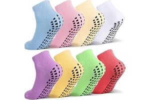 Raigoo Grip Non Slip Socks For Kids(4-16 Years Old), Cushioned Sport Athletic Slipper Hospital Socks For Youth Boys & Girls